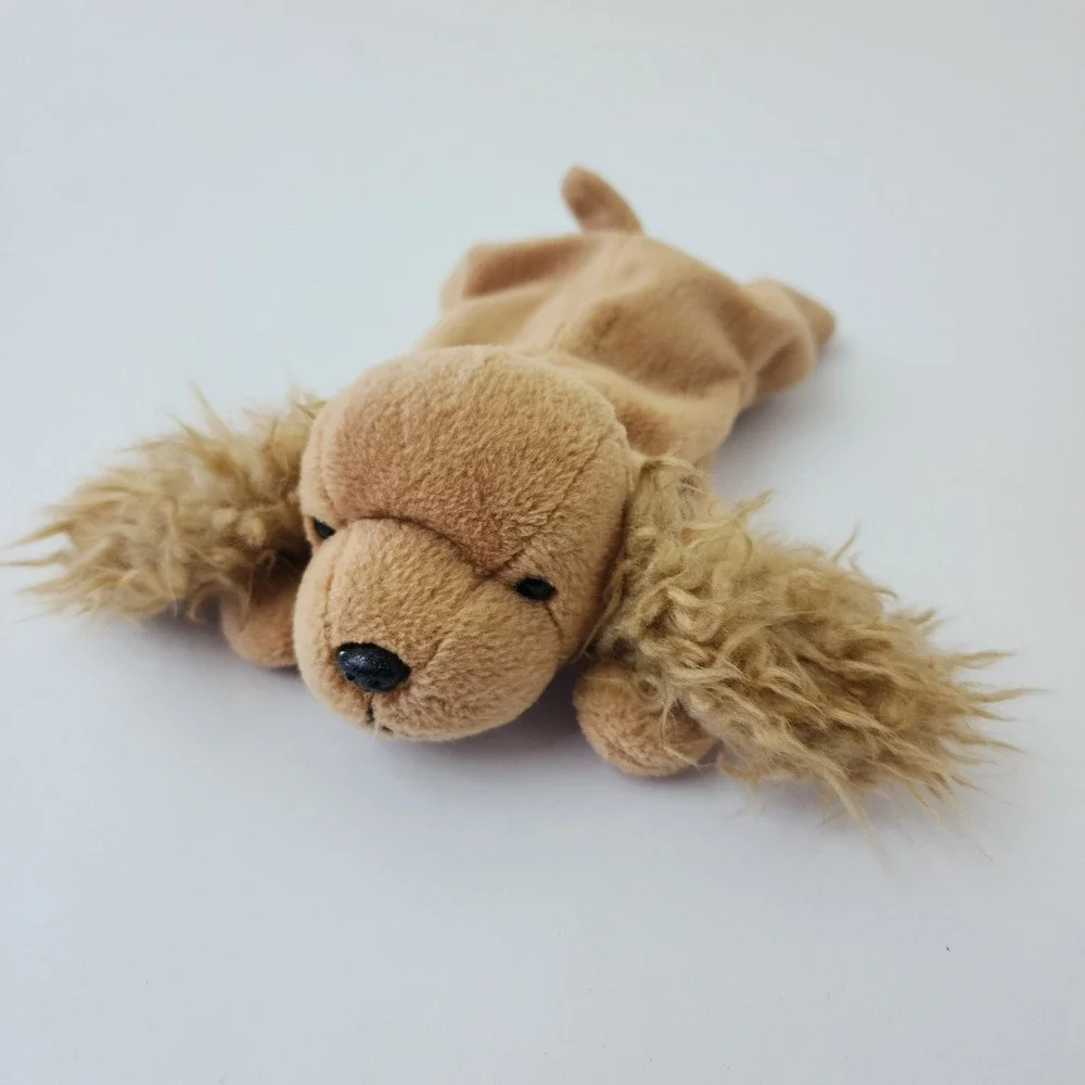 Ty Beanie Babies Spunky Cocker‎ Spaniel Dog Plush Tan Brown 1997 Vintage Toy A65